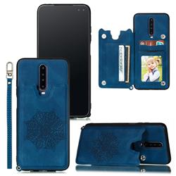 Luxury Mandala Multi-function Magnetic Card Slots Stand Leather Back Cover for Xiaomi Redmi K30 - Blue