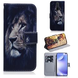 Lion Face PU Leather Wallet Case for Xiaomi Redmi K30
