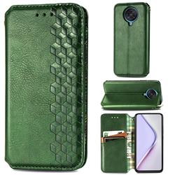 Ultra Slim Fashion Business Card Magnetic Automatic Suction Leather Flip Cover for Xiaomi Redmi K30 Pro - Green