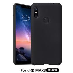 Howmak Slim Liquid Silicone Rubber Shockproof Phone Case Cover for Xiaomi Mi Max 3 - Black