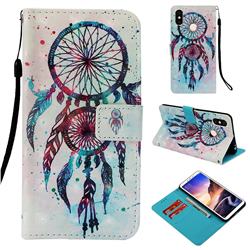 ColorDrops Wind Chimes 3D Painted Leather Wallet Case for Xiaomi Mi Max 3