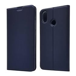 Ultra Slim Card Magnetic Automatic Suction Leather Wallet Case for Xiaomi Mi Max 3 - Royal Blue