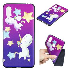 Pony 3D Embossed Relief Black TPU Cell Phone Back Cover for Xiaomi Mi Max 3 Pro