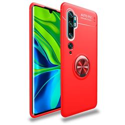 Auto Focus Invisible Ring Holder Soft Phone Case for Xiaomi Mi Note 10 / Note 10 Pro / CC9 Pro - Red