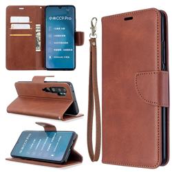 Classic Sheepskin PU Leather Phone Wallet Case for Xiaomi Mi Note 10 / Note 10 Pro / CC9 Pro - Brown