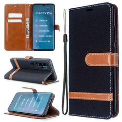 Jeans Cowboy Denim Leather Wallet Case for Xiaomi Mi Note 10 / Note 10 Pro / CC9 Pro - Black