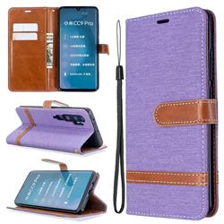 Jeans Cowboy Denim Leather Wallet Case for Xiaomi Mi Note 10 / Note 10 Pro / CC9 Pro - Purple