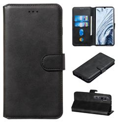 Retro Calf Matte Leather Wallet Phone Case for Xiaomi Mi Note 10 / Note 10 Pro / CC9 Pro - Black