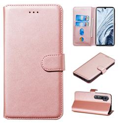 Retro Calf Matte Leather Wallet Phone Case for Xiaomi Mi Note 10 / Note 10 Pro / CC9 Pro - Pink