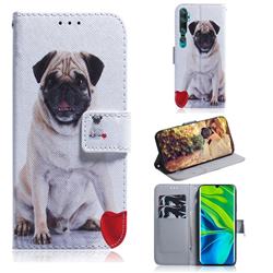 Pug Dog PU Leather Wallet Case for Xiaomi Mi Note 10 / Note 10 Pro / CC9 Pro