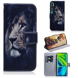 Lion Face PU Leather Wallet Case for Xiaomi Mi Note 10 / Note 10 Pro / CC9 Pro