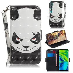 Angry Bear 3D Painted Leather Wallet Phone Case for Xiaomi Mi Note 10 / Note 10 Pro / CC9 Pro