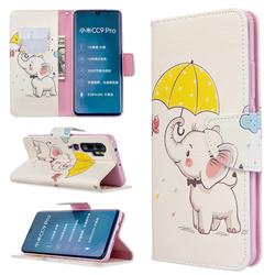 Umbrella Elephant Leather Wallet Case for Xiaomi Mi Note 10 / Note 10 Pro / CC9 Pro