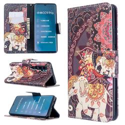Totem Flower Elephant Leather Wallet Case for Xiaomi Mi Note 10 / Note 10 Pro / CC9 Pro
