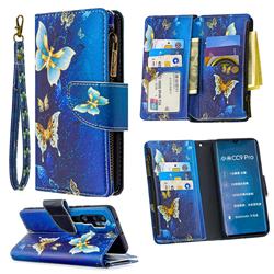 Golden Butterflies Binfen Color BF03 Retro Zipper Leather Wallet Phone Case for Xiaomi Mi Note 10 / Note 10 Pro / CC9 Pro