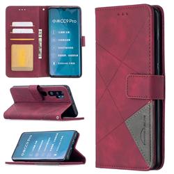 Binfen Color BF05 Prismatic Slim Wallet Flip Cover for Xiaomi Mi Note 10 / Note 10 Pro / CC9 Pro - Red