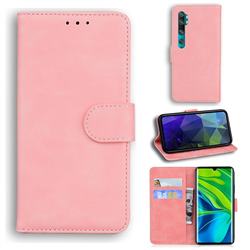 Retro Classic Skin Feel Leather Wallet Phone Case for Xiaomi Mi Note 10 / Note 10 Pro / CC9 Pro - Pink