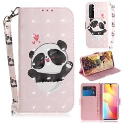 Heart Cat 3D Painted Leather Wallet Phone Case for Xiaomi Mi Note 10 Lite
