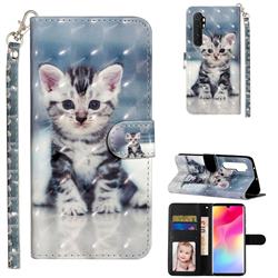 Kitten Cat 3D Leather Phone Holster Wallet Case for Xiaomi Mi Note 10 Lite