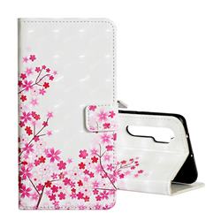 Cherry Blossom 3D Painted Leather Phone Wallet Case for Xiaomi Mi Note 10 Lite