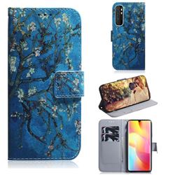 Apricot Tree PU Leather Wallet Case for Xiaomi Mi Note 10 Lite