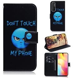 Not Touch My Phone PU Leather Wallet Case for Xiaomi Mi Note 10 Lite