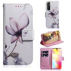 Magnolia Flower PU Leather Wallet Case for Xiaomi Mi Note 10 Lite