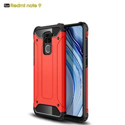 King Kong Armor Premium Shockproof Dual Layer Rugged Hard Cover for Xiaomi Redmi Note 9 - Big Red
