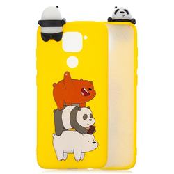 Striped Bear Soft 3D Climbing Doll Soft Case for Xiaomi Redmi Note 9