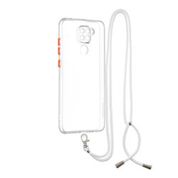 Necklace Cross-body Lanyard Strap Cord Phone Case Cover for Xiaomi Redmi Note 9 - Transparent