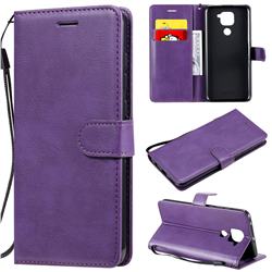 Retro Greek Classic Smooth PU Leather Wallet Phone Case for Xiaomi Redmi Note 9 - Purple