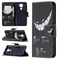 Crooked Grin Leather Wallet Case for Xiaomi Redmi Note 9