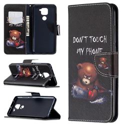 Chainsaw Bear Leather Wallet Case for Xiaomi Redmi Note 9