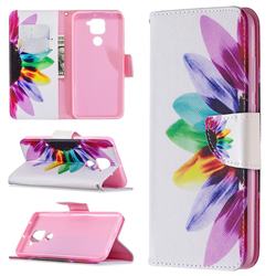 Seven-color Flowers Leather Wallet Case for Xiaomi Redmi Note 9