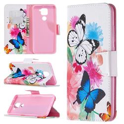 Vivid Flying Butterflies Leather Wallet Case for Xiaomi Redmi Note 9