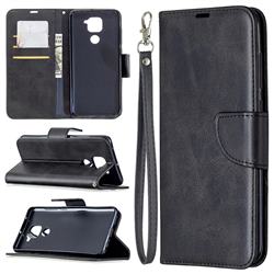 Classic Sheepskin PU Leather Phone Wallet Case for Xiaomi Redmi Note 9 - Black