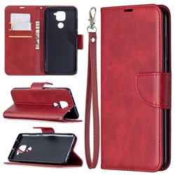 Classic Sheepskin PU Leather Phone Wallet Case for Xiaomi Redmi Note 9 - Red