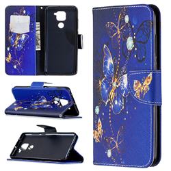 Purple Butterfly Leather Wallet Case for Xiaomi Redmi Note 9