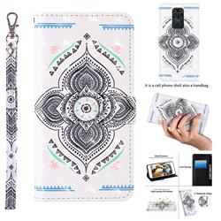 Mandala Totem 3D Painted Leather Wallet Case for Xiaomi Redmi Note 9