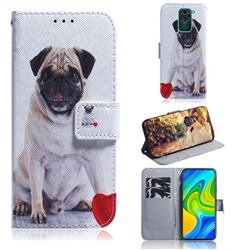 Pug Dog PU Leather Wallet Case for Xiaomi Redmi Note 9