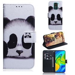 Sleeping Panda PU Leather Wallet Case for Xiaomi Redmi Note 9