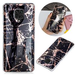 Black Galvanized Rose Gold Marble Phone Back Cover for Xiaomi Redmi Note 9s / Note9 Pro / Note 9 Pro Max