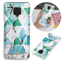 Green White Galvanized Rose Gold Marble Phone Back Cover for Xiaomi Redmi Note 9s / Note9 Pro / Note 9 Pro Max