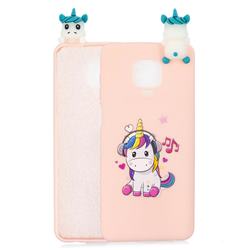 Music Unicorn Soft 3D Climbing Doll Soft Case for Xiaomi Redmi Note 9s / Note9 Pro / Note 9 Pro Max