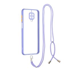Necklace Cross-body Lanyard Strap Cord Phone Case Cover for Xiaomi Redmi Note 9s / Note9 Pro / Note 9 Pro Max - Purple