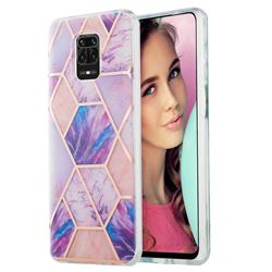 Purple Dream Marble Pattern Galvanized Electroplating Protective Case Cover for Xiaomi Redmi Note 9s / Note9 Pro / Note 9 Pro Max