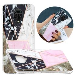 Pink and Black Painted Marble Electroplating Protective Case for Xiaomi Redmi Note 9s / Note9 Pro / Note 9 Pro Max