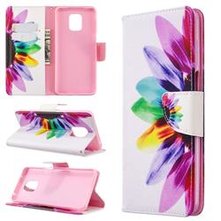Seven-color Flowers Leather Wallet Case for Xiaomi Redmi Note 9s / Note9 Pro / Note 9 Pro Max