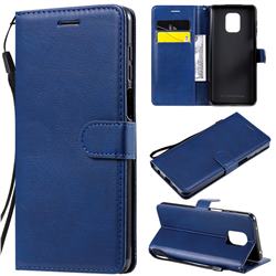 Retro Greek Classic Smooth PU Leather Wallet Phone Case for Xiaomi Redmi Note 9s / Note9 Pro / Note 9 Pro Max - Blue