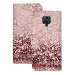 Glittering Rose Gold PU Leather Wallet Case for Xiaomi Redmi Note 9s / Note9 Pro / Note 9 Pro Max
